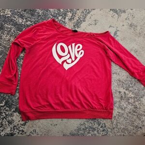 Torrid LOVE off shoulder 3/4 sleeve top. Size 2, 18-20.